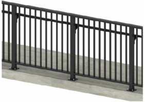Nvoy Heavy Duty Top Mount with Picket and Handrail