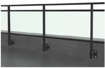 Nvoy Wall Mount with Glass and Mid Rail product image