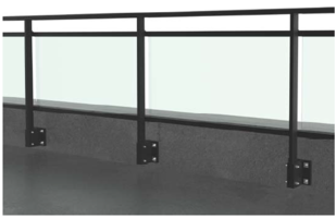 Nvoy Wall Mount with Glass and Mid Rail
